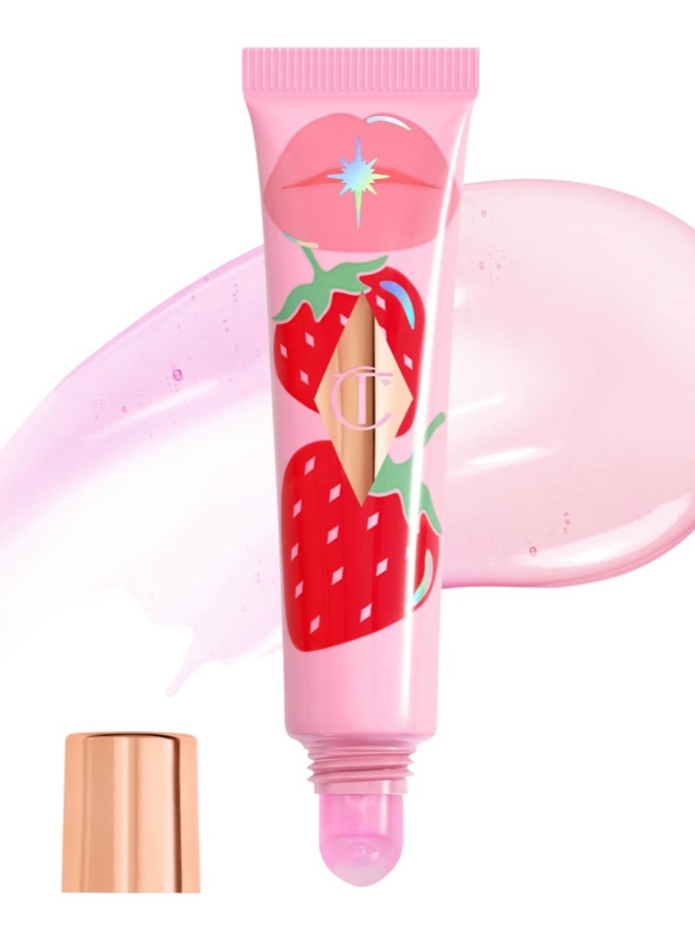 Charlotte Tilbury Juicylicious Strawberry Vanilla Lip Oil - Cool Pink